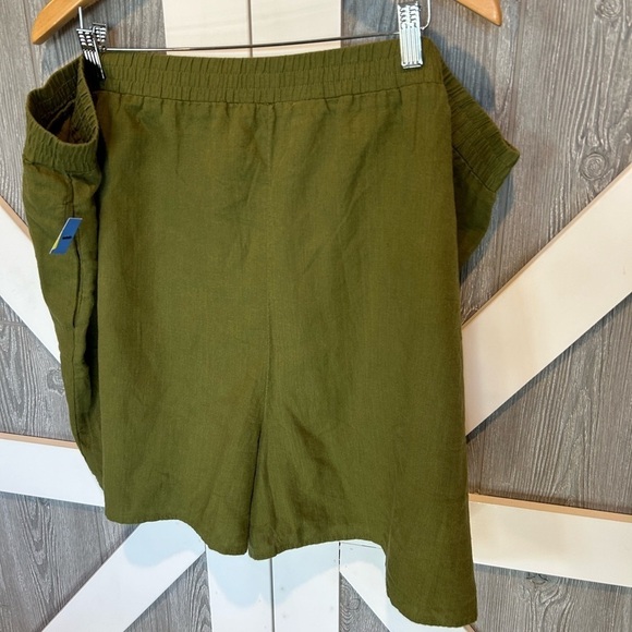 Bag208. NWT Abound olive green shorts. Linen/rayon. 4x - Picture 3 of 3